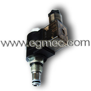 Hydraulic Cartridge Poppet Type 2 Way Position Solenoid Operated Normal Open Valve