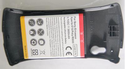 3600mAh Extended battery for Sony Ericssion Xperia X10/Paly/R800i.