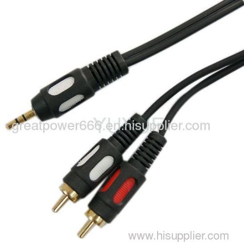 China 3.5mm - 2RCA cable double color manufacturer
