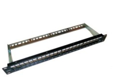 Cat.6 UTP 24ports patch panel with METAL rack.