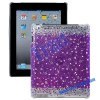 Hot Bling Bling Splash Diamond Case For Apple iPad 2(Purple)