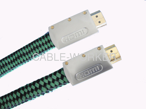high speed HDMI cable with enthernet and assembled Zn alloy shell