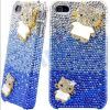 Deluxe Series 3D Kitty Cat Rhinestone Diamond Bling Hard Case for iPhone 4