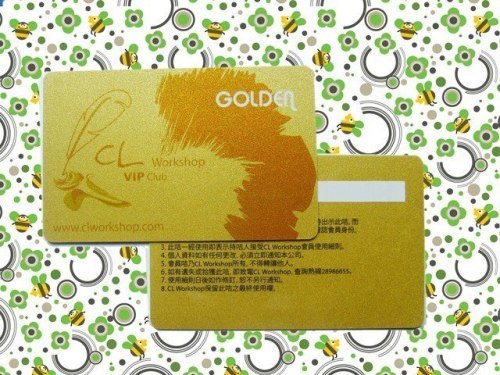 Golden background plastic card