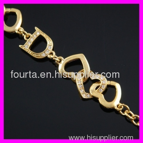 18K gold plated zircon bracelet 1530228