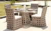 Outdoor rattan dining set