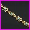 18K gold plated zircon bracelet 1530430