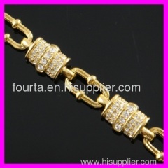 18K gold plated zircon bracelet 1530444