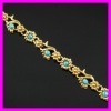 18K gold plated turquoise bracelet 1530521