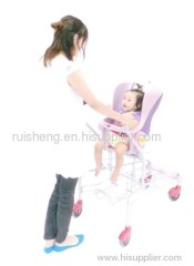 supermarket shopping cart with baby care seat