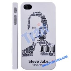 Fashion Steve Jobs Face Pattern Hard Case for iPhone 4