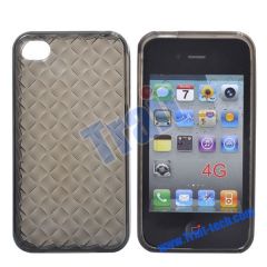 New Clear Diamond TPU Case Cover for iPhone 4S(Grey)