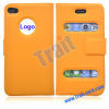 Wholesale iPhone 4 Cases, Fashion Leather Flip Magnetic Closure Case Cover for iPhone 4(Orange)