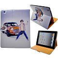 Small Car and Boy Magnetic Leather Case for ipad 2