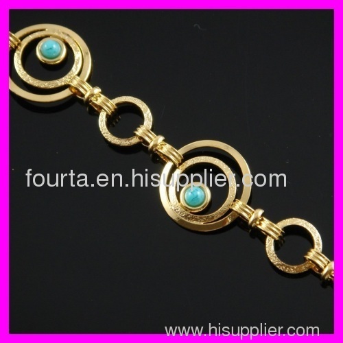 18K gold plated turquoise bracelet 1530543