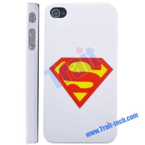 Superman Mark Hard Case for iPhone 4 (White)