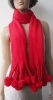 100% acrylic red knitted scarf