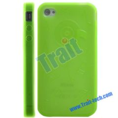 TPU Gel Case Cover for iPhone 4 (Green)