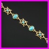 18K gold plated turquoise bracelet 1530566