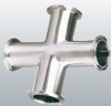 ss304 ss316l Sanitary Stainless Steel Clamped Cross