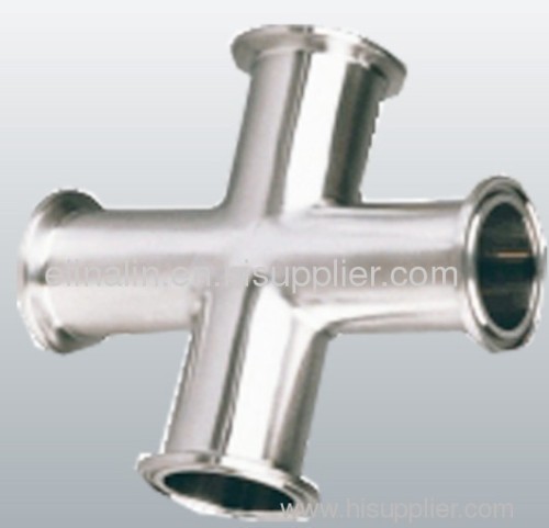 ss304 ss316l Sanitary Stainless Steel Clamped Cross