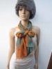 50% polyeater 50% acrylic green woven scarf