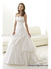 2012 New Fashion Sleeveless Ruffle Taffeta Wedding Dress