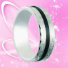 Tungsten Gold Ring Resin Inlay for Men