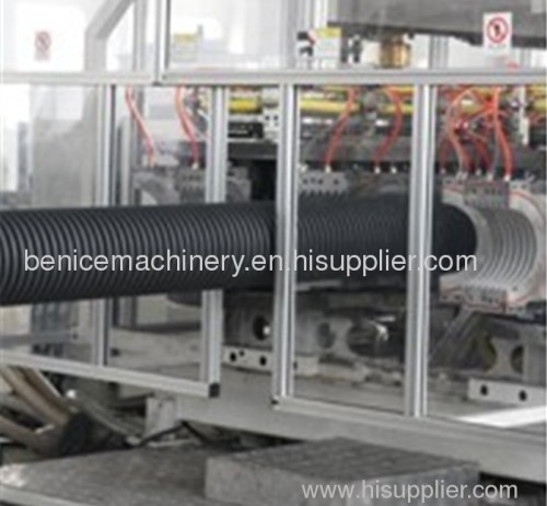 Corrugated pipe extruding line