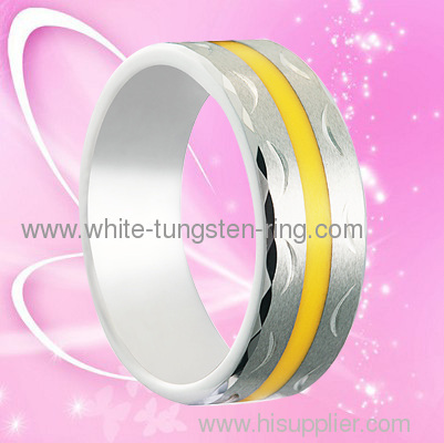 Tungsten Gold Band For Men