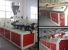 Plastic profile extruding machine