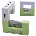 USB 2.0 4 Port Hub High Speed for PC with Time Indicator