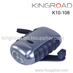 3leds dynamo torch with rechargeable battery