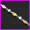 Rhodium plated zircon bracelet 4530004