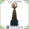 Antique Gold Pointed Baseball Trophy