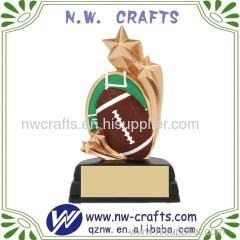Gold Rising Star Rugby Football Statue