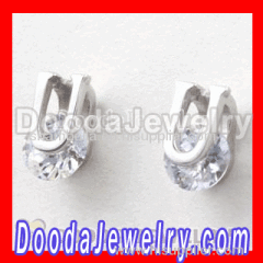 Cheap Letter U Silver Stud Earrings For Men Wholesale