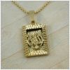 brass gold plated hollow out pendant 1610094