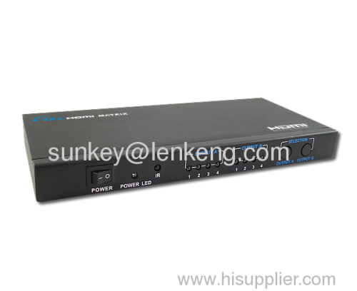 LKV342 4x2 HDMI Matrix Switch with Remote Control .