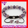 Fashion Shamballa Bracelets With Alloy And Swarovski Crystal Beads