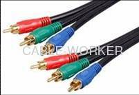 3 RCA Video and Audio Component Cables