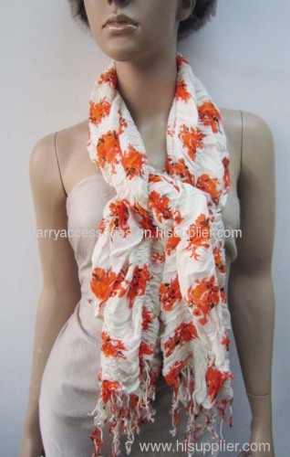 100% viscose printed scarf