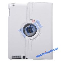 360 Degree Rotating Snakeskin Lines Stand Leather Case for iPad 2