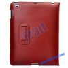 New Leather Stand Case for iPad 2 (Red)