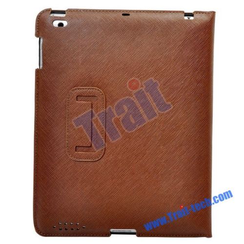 New Leather Stand Case for iPad 2 (Brown)