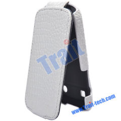 Wholesale BlackBerry Bold Leather Case, Crocodile Skin Leather Flip Case Cover for BlackBerry Bold 9900/ 9930(White)