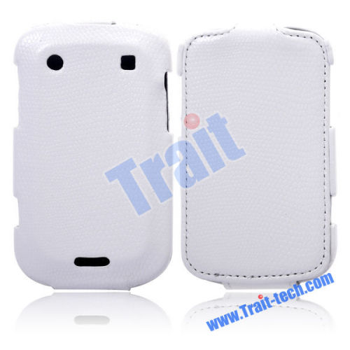 Wholesale BlackBerry Bold Leather Case, Snake Skin Leather Flip Case Cover for BlackBerry Bold 9900/ 9930(White)