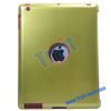 Hole Design Silicone + Aluminium Metal Hard Back Cover for iPad 2 (Green)