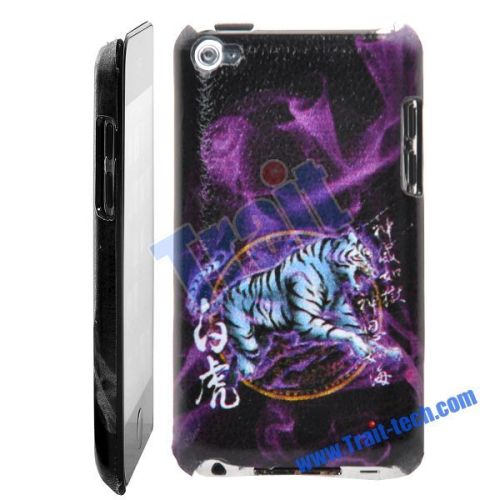 Skeleton Head Pattern Leather Coat Hard Case for Apple iPod Touch 4