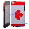 Canada National Flag Pattern Leather Coat Hard Case for Apple iPod Touch 4